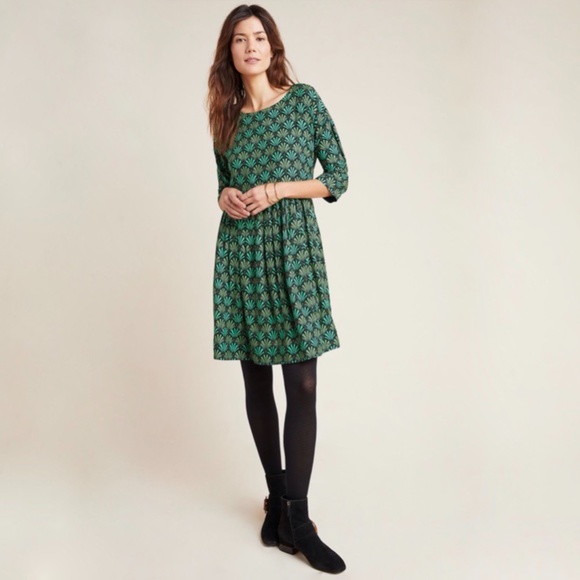 Anthropologie Dresses & Skirts - Anthropologie Maeve Magnolia Babydoll Tunic Green